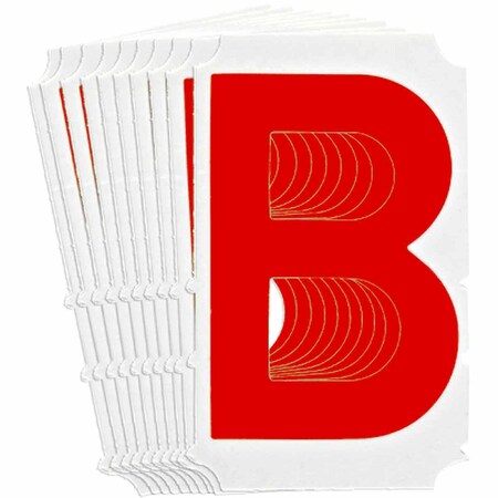 Brady Quik-Align 5120 Series Polyester 3 in Lbl Legend: B Red 10PK 5120P-B